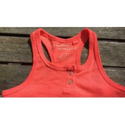 Zara top zomer felroze roze hemd ribstof als nieuw mt 116
