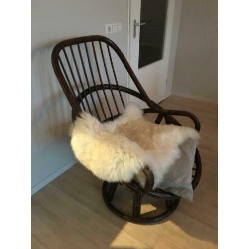 Vintage retro bamboe rotan stoel