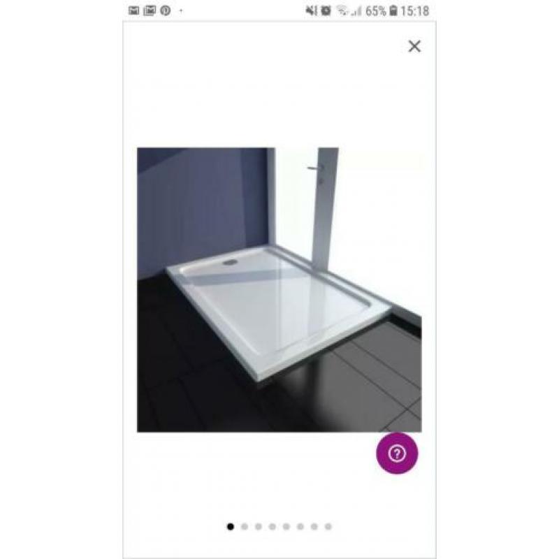 vidaXL Douchebak rechthoekig 70x100 cm nieuw