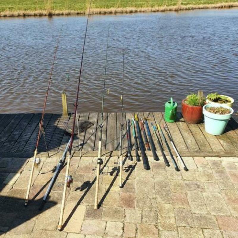 Werphengels 4x + diverse vaste stokken met assesoires