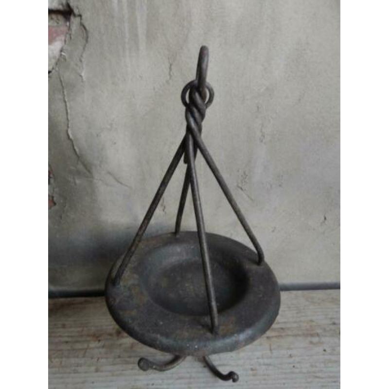 Oude brocante mijnwerkershaak zeepbakje mijnwerker *Etage3*