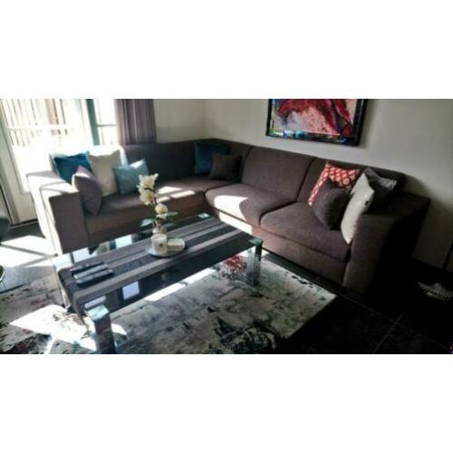 Salontafel en tv meubel glas
