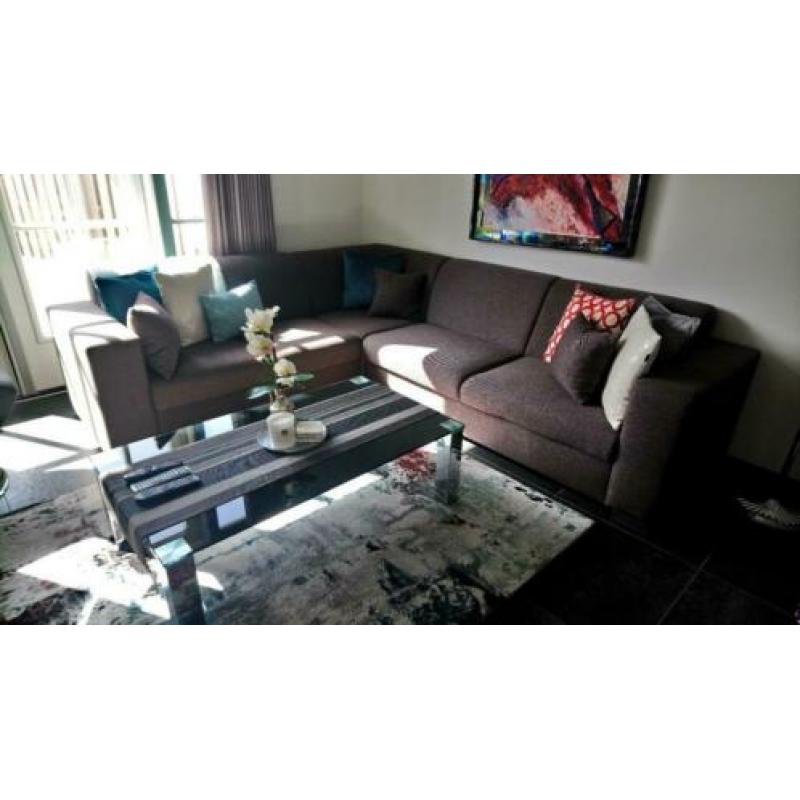 Salontafel en tv meubel glas