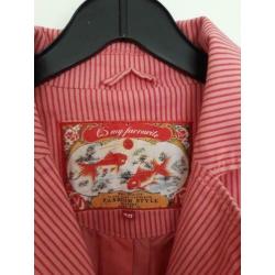 blazer jasje roze rood streepdessin, maat 38
