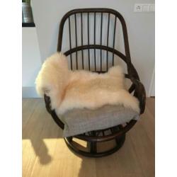Vintage retro bamboe rotan stoel