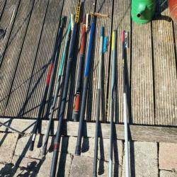 Werphengels 4x + diverse vaste stokken met assesoires