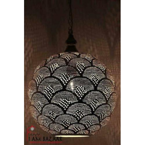 25% korting op Oosterse Marokkaanse Bollamp zilver XL