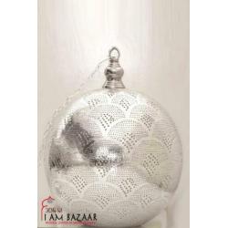 25% korting op Oosterse Marokkaanse Bollamp zilver XL