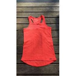Zara top zomer felroze roze hemd ribstof als nieuw mt 116