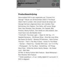 George Harrison - Concert for George 2 DVD set