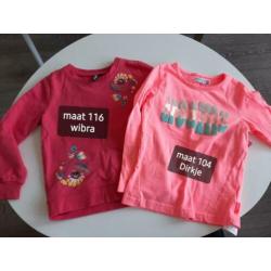 Meisjes kleding maat 104, 110, 116
