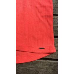 Zara top zomer felroze roze hemd ribstof als nieuw mt 116