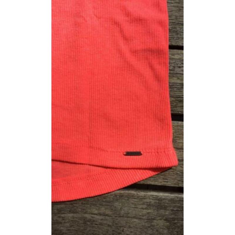 Zara top zomer felroze roze hemd ribstof als nieuw mt 116