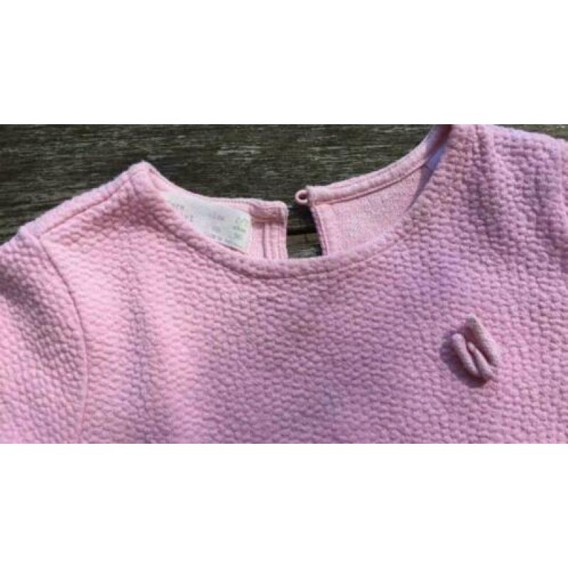 Zara zomerjurk zomerjurkje roze maat 98 met bloem nog mooi