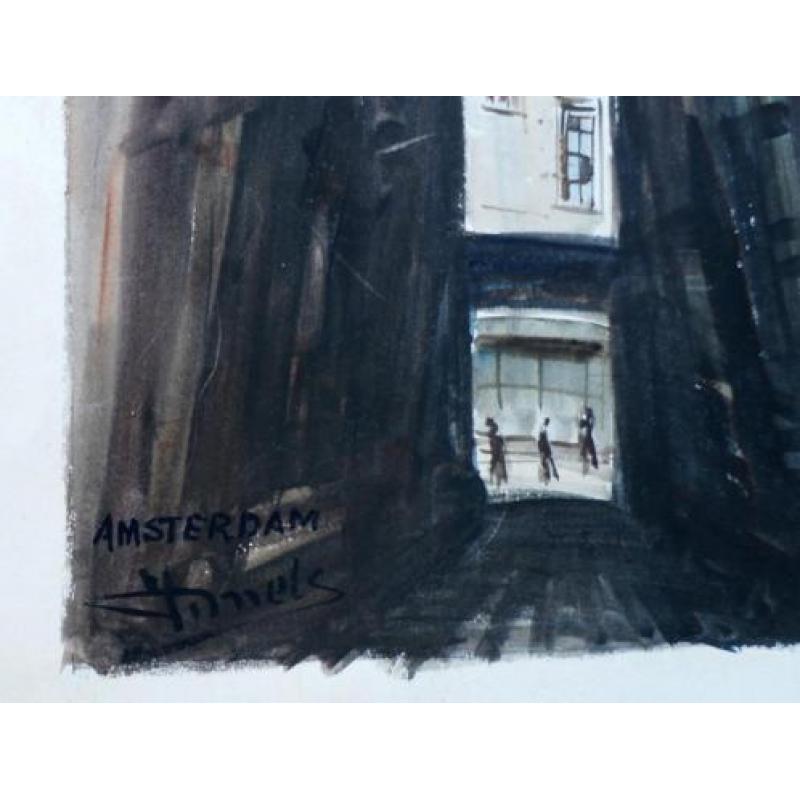 Jacques Mels - Aquarel: Amsterdam
