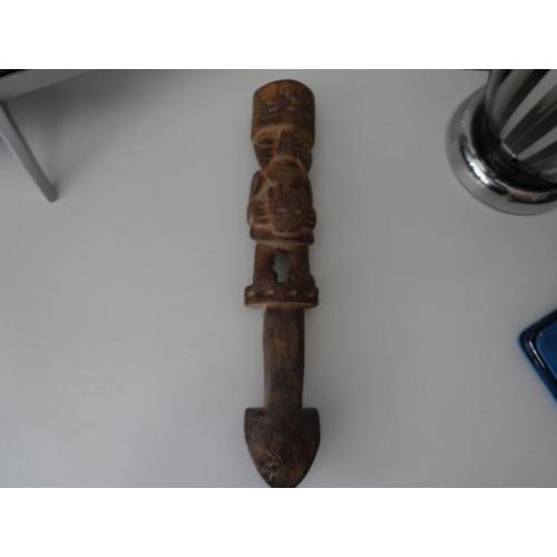 Vintage houten Inca Tumi.