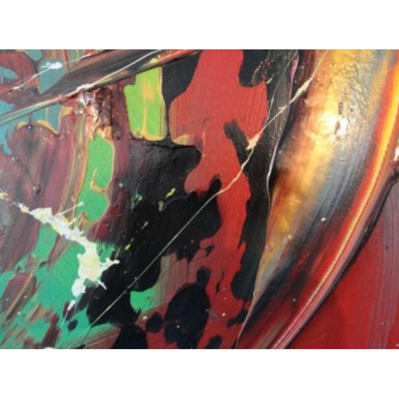 " Turbulence " Acrylschilderij 120 cm x 40 cm