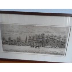 Tekening / ets - w. Hopman 1988 - heiloo
