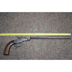 Antiek pistool 9mm Flobert tuin salon schijfpistool