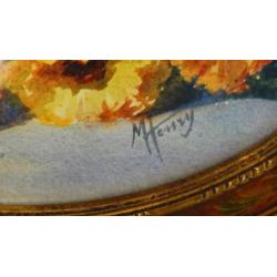 "bloemen" aquarel van Marie Michel Henry