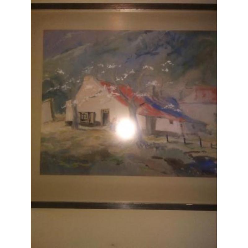 Aquarel boerderijtje Sint Pieter Maastricht