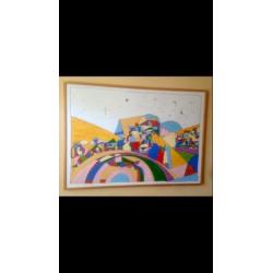 Pim van Halem abstract modern kunst schilderij cobra art