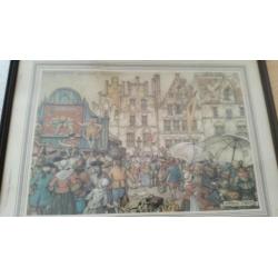 2 anton pieck schilderijtjes