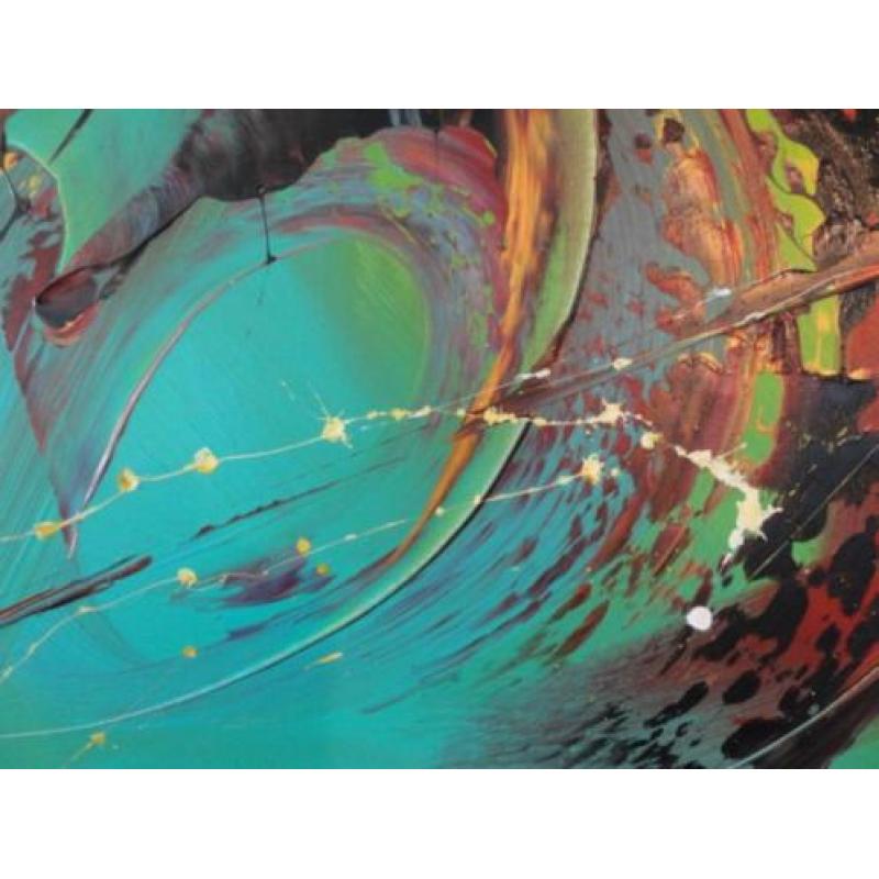 " Turbulence " Acrylschilderij 120 cm x 40 cm