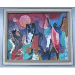 ====WIM BOSMA 1902-1985==vodoo==kubistisch abstract===