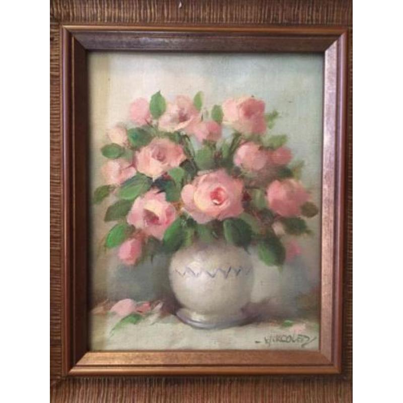 Harrie koolen stil leven schilderij 20x25