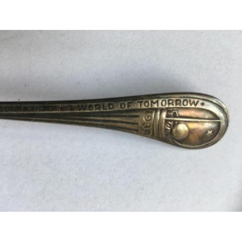 Zilveren lepel en kaartspel New York World's Fair 1939