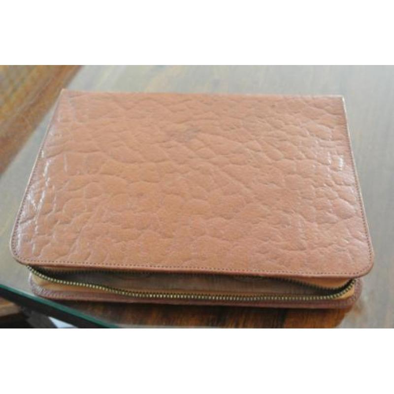 Antieke Leren Etui met Reisset
