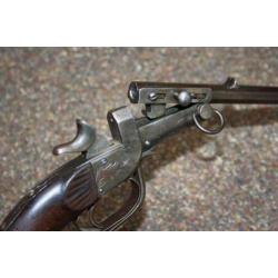 Antiek pistool 9mm Flobert tuin salon schijfpistool