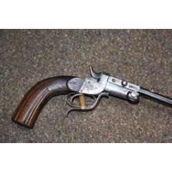 Antiek pistool 9mm Flobert tuin salon schijfpistool