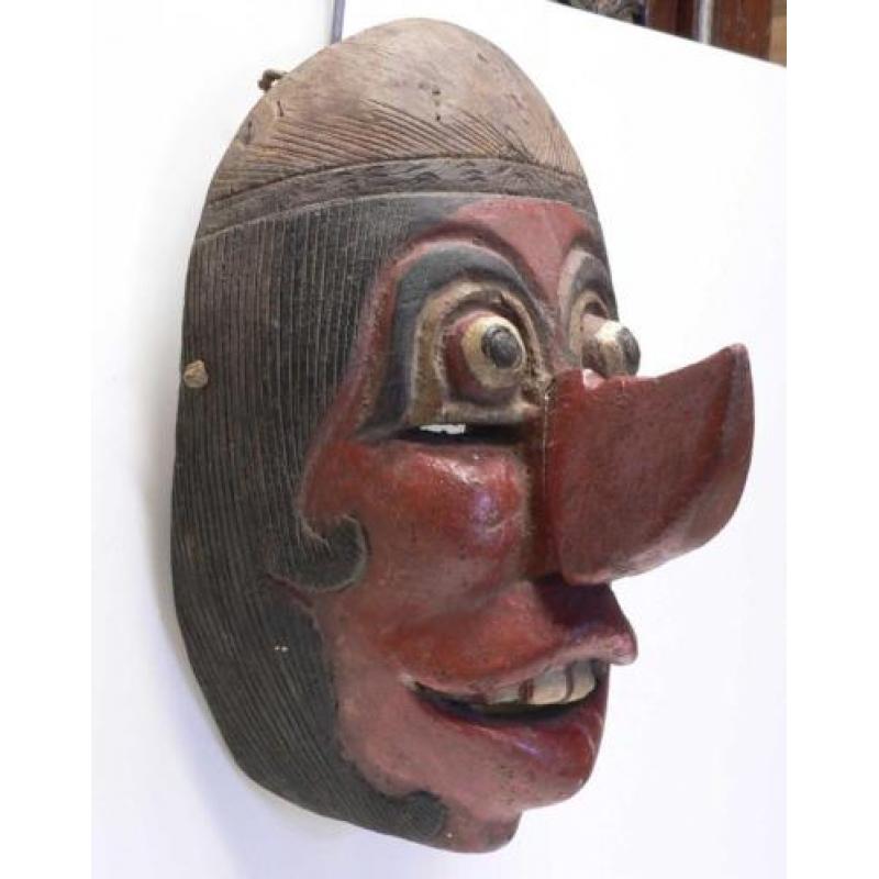Antiek Houten Wayang MASKER WY9 Java Cirebon Indonesie kunst