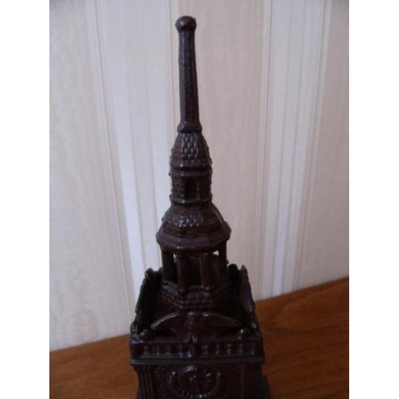 Spaarpot gietijzer tower bank cast iron amerika anno 1910