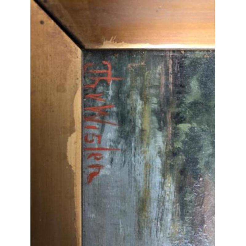 Antiek schilderij met prachtige lijst