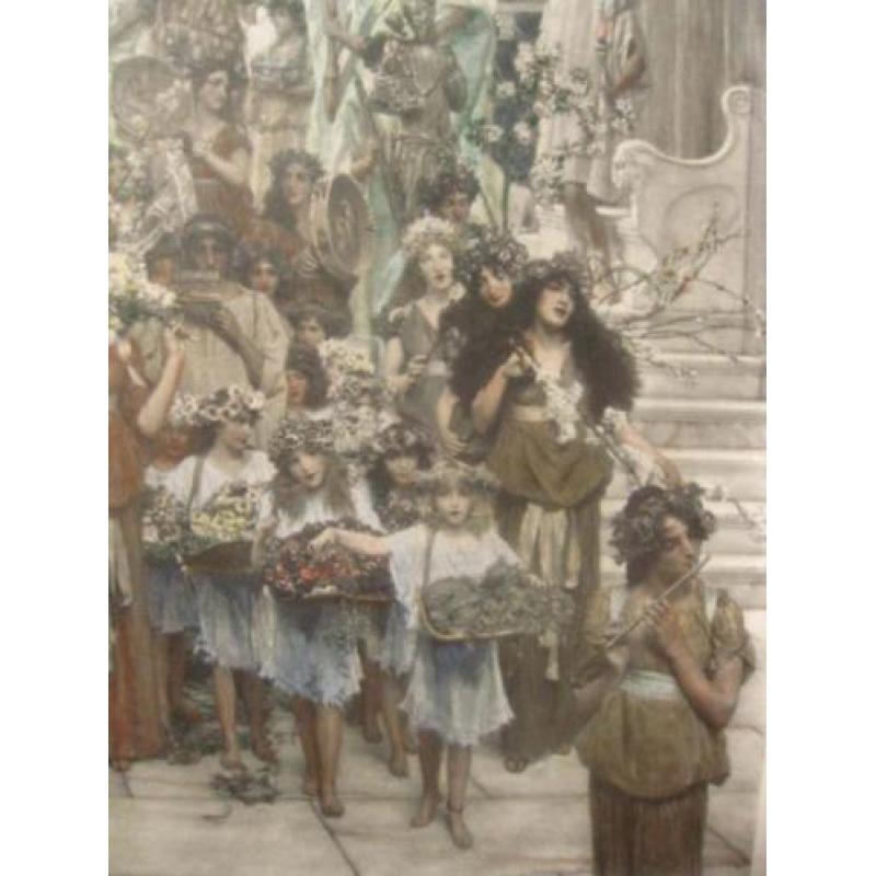 Alma-Tadema: antieke fotodruk SPRING. Photogr. Gesellschaft