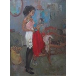 =model in het atelier ====Harry Maas 1906-1982===uit 1964==
