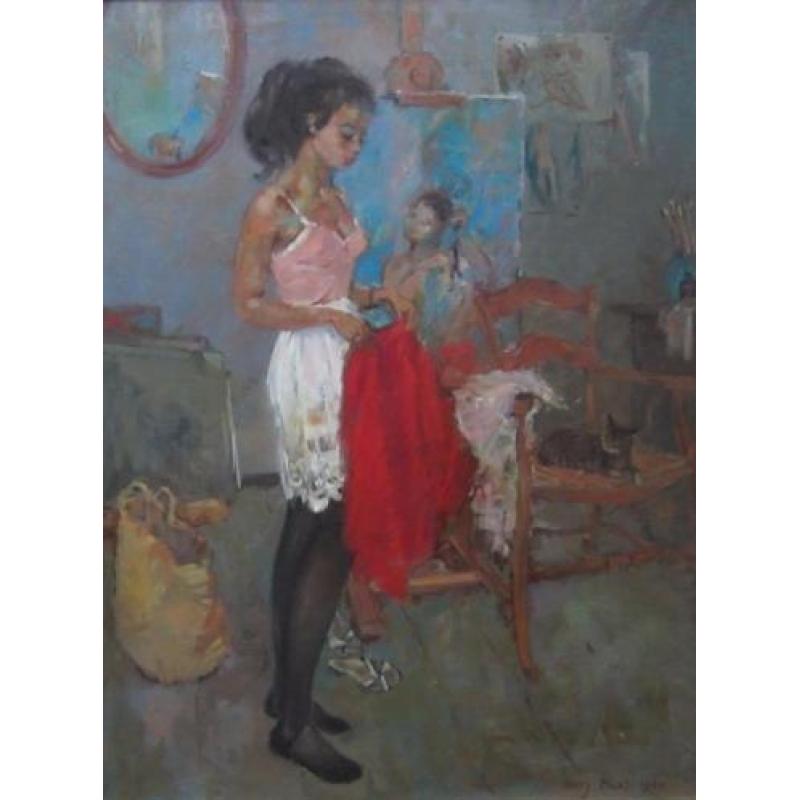 =model in het atelier ====Harry Maas 1906-1982===uit 1964==