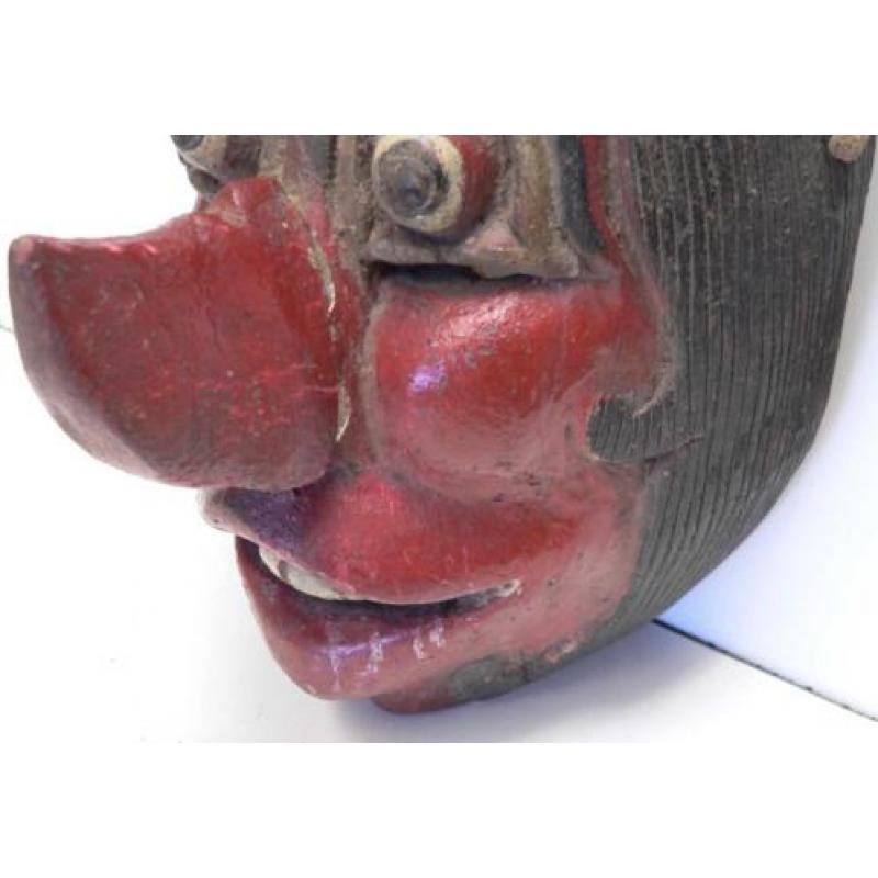 Antiek Houten Wayang MASKER WY9 Java Cirebon Indonesie kunst