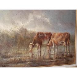 Fedor van Kregten Polderlandschap met koeien