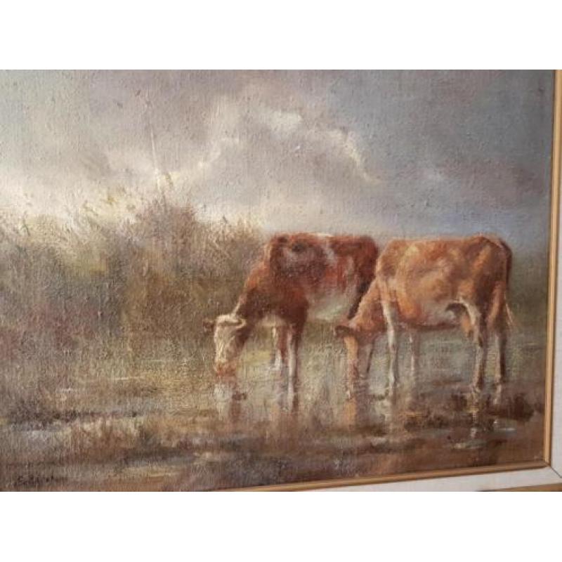 Fedor van Kregten Polderlandschap met koeien