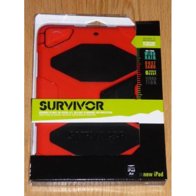 Griffin Survivor Apple iPad Air 1 hoes rood-zwart Case