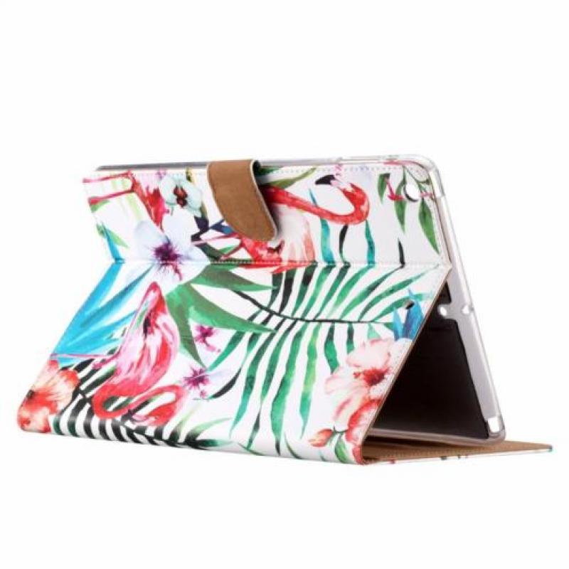 Ntech iPad Air Tropische Flamingo Design Booktype Kunstleer