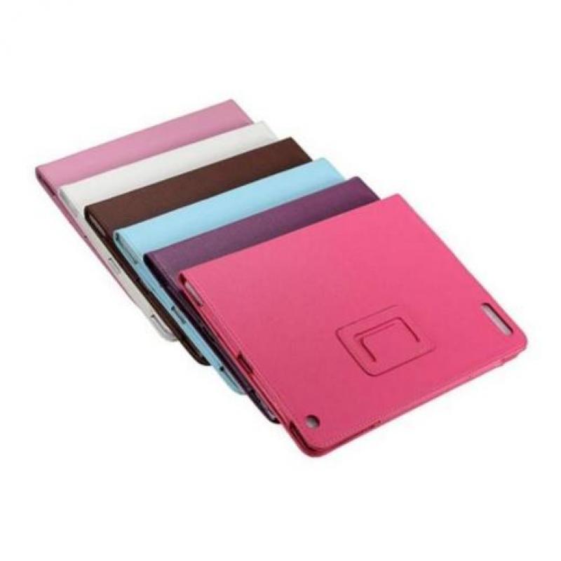 Apple iPad Air 1 lederen leren leer hoes hoesje case - Zwart