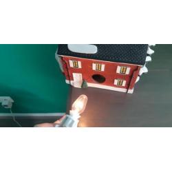 Lemax kerst huis met stekker en reserve lampje
