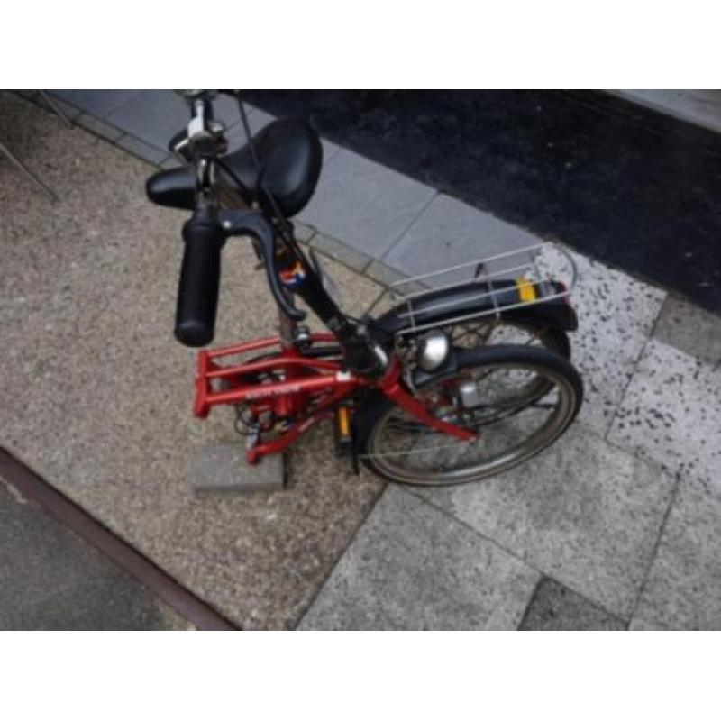 Union vouwfiets rood met versnelling en handrem prima staat