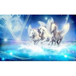 Paarden fotobehang XL Pegasus roze, *Muurdeco4kids