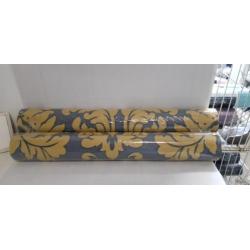 Behang barok style grijs mosterd geel nieuw